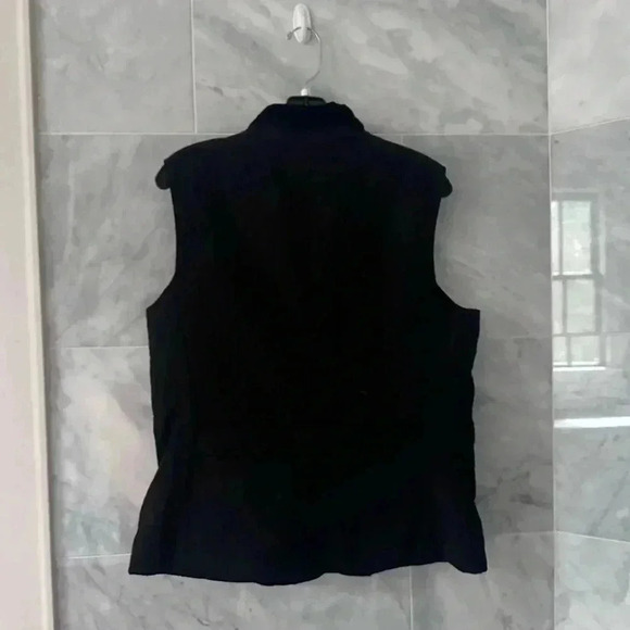 Talbots Womens Black Quilted Button Down Vest Jacket Size Medium - Picture 2 of 8